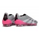 Bota de Futbol adidas Predator Elite FG Gris Blanco Rosa