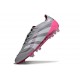 Bota de Futbol adidas Predator Elite FG Gris Blanco Rosa