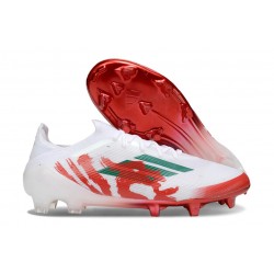 Botas Adidas F50 Elite FG Blanco Rojo Verde