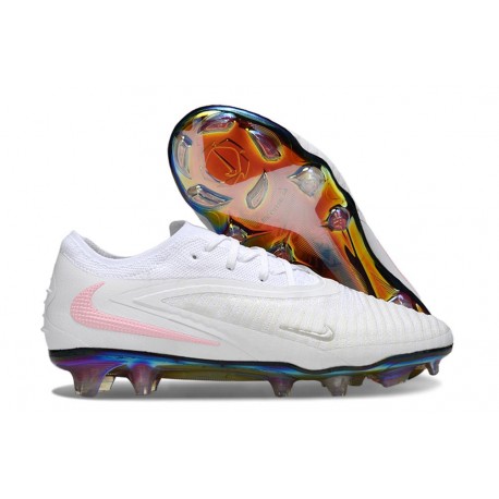 Zapatillas de Fútbol Nike Phantom 6 Low Elite FG Blanco Rosa