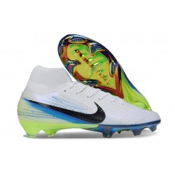 Botines de Fútbol Nike Mercurial Superfly 10 Elite FG Blanco Azul Negro