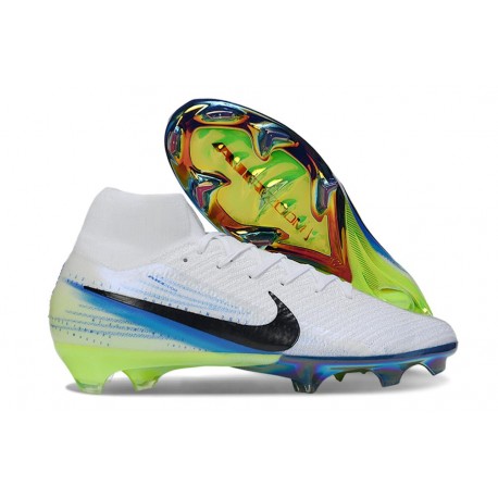 Botines de Fútbol Nike Mercurial Superfly 10 Elite FG Blanco Azul Negro