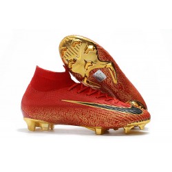 Zapatillas Ronaldo Nike Mercurial Superfly VI 360 CR7 FG - Rojo Oro