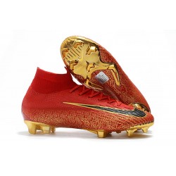 Zapatillas Ronaldo Nike Mercurial Superfly VI 360 CR7 FG - Rojo Oro