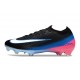 Botines Nike Mercurial Vapor XVI Elite FG Negro Blanco Azul Rosa