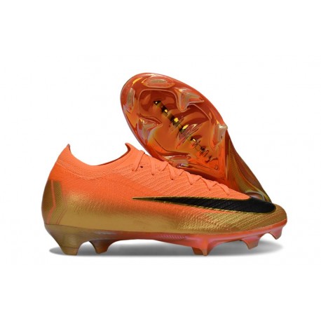Botines Nike Mercurial Vapor XVI Elite FG Naranja Dorada Negro