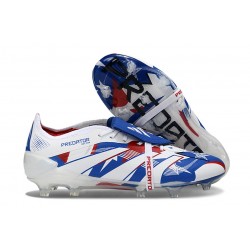 Botas adidas Predator 25 Elite Tongue FG Blanco Azul Rojo