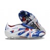Botas adidas Predator 25 Elite Tongue FG Blanco Azul Rojo