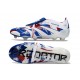 Botas adidas Predator 25 Elite Tongue FG Blanco Azul Rojo