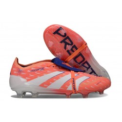 Botas adidas Predator 25 Elite Tongue FG Naranja Blanco