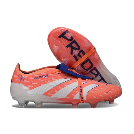Botas adidas Predator 25 Elite Tongue FG Naranja Blanco