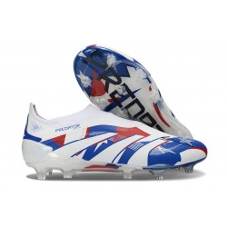 adidas Predator Elite Sin Cordones FG Blanco Azul Rojo