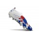 adidas Predator Elite Sin Cordones FG Blanco Azul Rojo