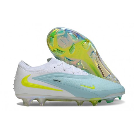 Zapatillas de Fútbol Nike Phantom 6 Low Elite FG Azul Blanco Amarillo