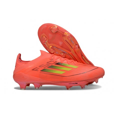 Bota de Futbol Adidas F50+ FG Rojo Dorado
