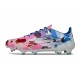 Botas Adidas F50 Elite FG Blanco Rosa Azul