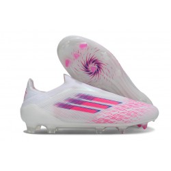 Zapatillas Adidas F50 Elite Laceless FG Blanco Rosa