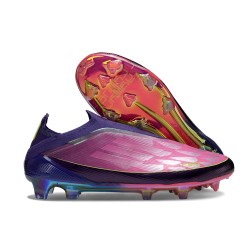 Adidas F50 Elite Laceless FG X Lamine Yamal Unity Morado Ftwr Blanco Limón Lúcido