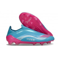 Zapatillas Adidas F50 Elite Laceless FG Azul Rosa