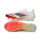 Zapatillas Adidas F50 Elite Laceless FG Blanco Negro Amarillo
