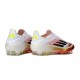 Zapatillas Adidas F50 Elite Laceless FG Blanco Negro Amarillo
