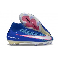 Botines de Fútbol Nike Mercurial Superfly 10 Elite FG Azul Blanco