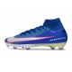 Botines de Fútbol Nike Mercurial Superfly 10 Elite FG Azul Blanco