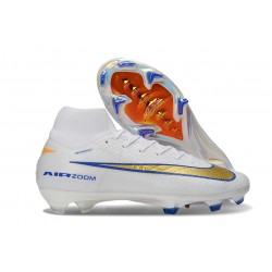 Botines de Fútbol Nike Mercurial Superfly 10 Elite FG Blanco Dorada
