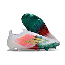 Botas Adidas F50 Elite FG Blanco Rojo Verde