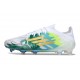 Botas Adidas F50 Elite FG Blanco Verde Dorada