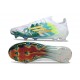 Botas Adidas F50 Elite FG Blanco Verde Dorada