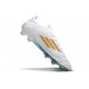 Botas Adidas F50 Elite FG Blanco Verde Dorada
