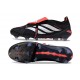 adidas Predator 26 Elite Fold-over Tongue FG Negro Blanco Rojo