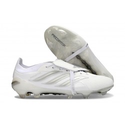 adidas Predator 26 Elite Fold-over Tongue FG Blanco Plateado
