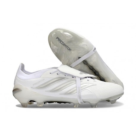 adidas Predator 26 Elite Fold-over Tongue FG Blanco Plateado
