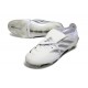 adidas Predator 26 Elite Fold-over Tongue FG Blanco Plateado