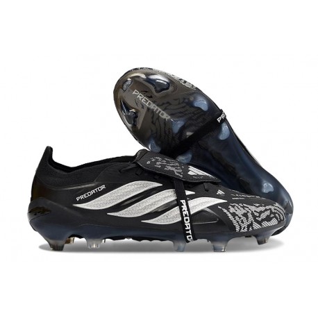 adidas Predator 26 Elite Fold-over Tongue FG Negro Plateado