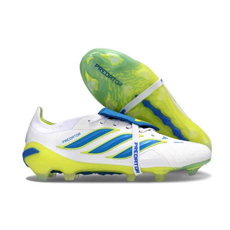 adidas Predator 26 Elite Fold-over Tongue FG Blanco Azul Amarillo