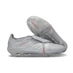 adidas Predator 26 Elite Fold-over Tongue FG Gris Hierro Met. 