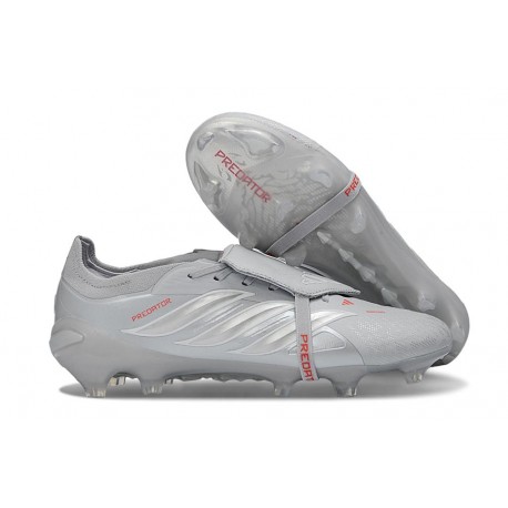 adidas Predator 26 Elite Fold-over Tongue FG Gris Hierro Met. 
