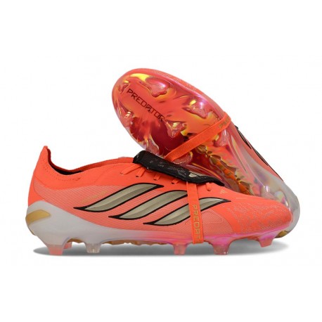 adidas Predator 26 Elite Fold-over Tongue FG Rojo Dorado