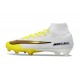 Nike Air Zoom Mercurial Superfly X Elite FG Blanco Dorado Amarillo