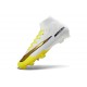 Nike Air Zoom Mercurial Superfly X Elite FG Blanco Dorado Amarillo