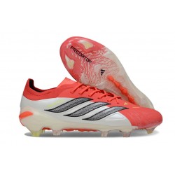 Zapatos adidas Predator 26 Elite FG Rojo Lúcido Negro Ftwr Blanco
