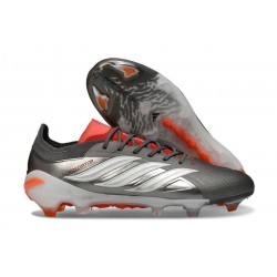 Zapatos adidas Predator 26 Elite FG Hierro Met. Ftwr Blanco Rojo Lúcido