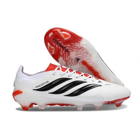 Zapatos adidas Predator 26 Elite FG Blanco Negro Rojo