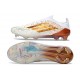 Bota de Fútbol Adidas F50 Elite FG Blanco Dorada