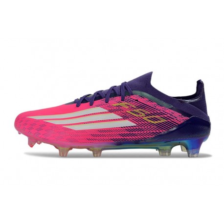 Bota de Fútbol Adidas F50 Elite FG Rosa Violeta Blanco