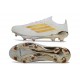 Bota de Futbol Adidas F50+ FG Blanco Dorado