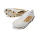 Bota de Futbol Adidas F50+ FG Blanco Dorado